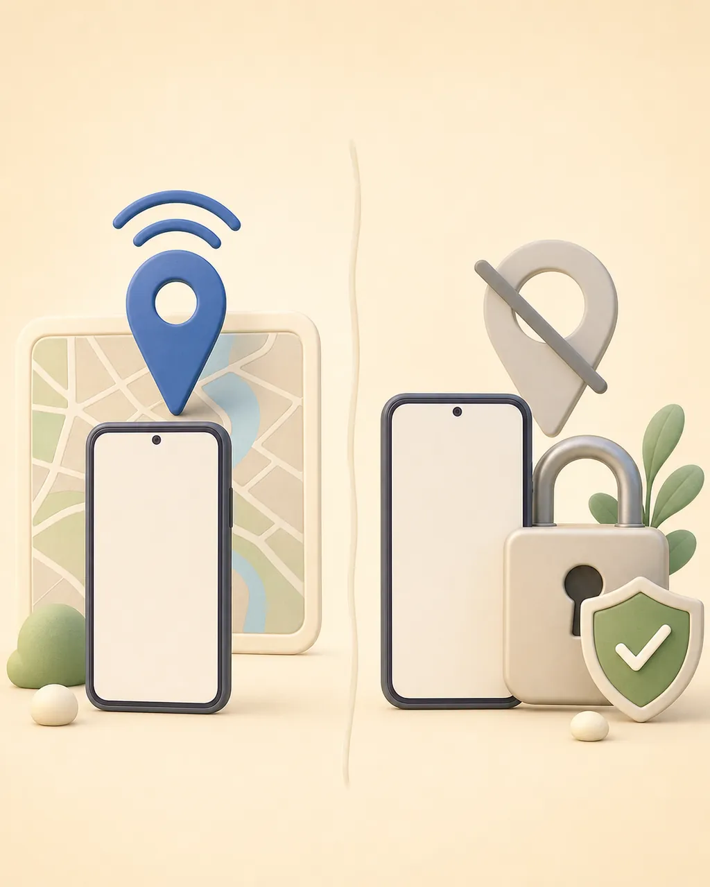 Choix entre la localisation du téléphone et les autres protections antivol