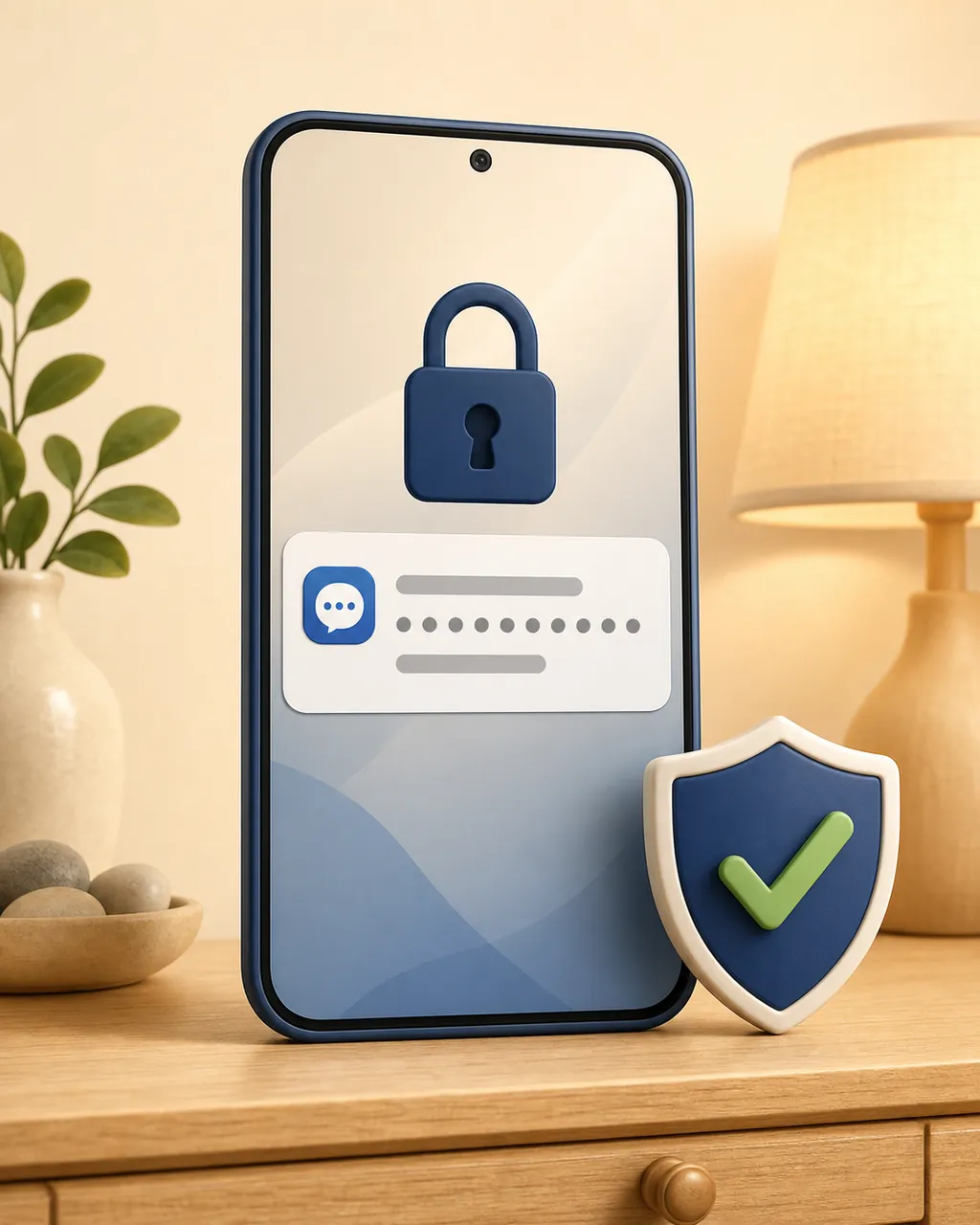 Notification masquée sur l'écran verrouillé d'un téléphone Android protégé