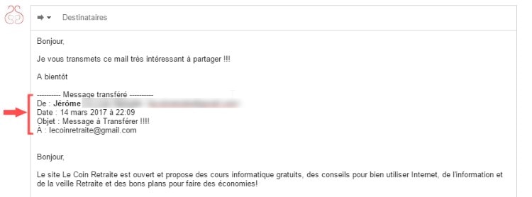 transfert gmail