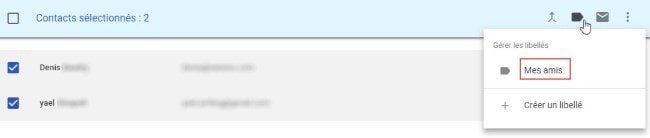 classer contact gmail